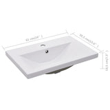 Sink Cabinet with Built-in Basin White Engineered Wood 3099041