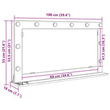 Vanity Mirror Rectangular Artisan Oak 100 x 55 x 18 cm 868308
