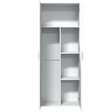 Highboard White 70x35x180 cm Engineered Wood 3276658