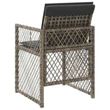 Garden Chairs with Cushions 4 pcs Grey Poly Rattan 364951