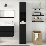 Bathroom Cabinet Black Oak 32x25.5x190 cm Engineered Wood 862015