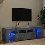 TV Cabinet with LED Lights Concrete Grey 140x36.5x40 cm 804368