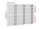 Room Divider 6 Panels Brown and Black Solid Wood Paulownia 358811