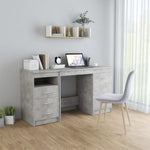 Desk Concrete Grey 140x50x76 cm Engineered Wood 3054784