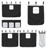Bunk Bed without Mattress with Slide White and Black 90x190 cm Single 3284128