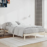 Bed Frame without Mattress 137x190 cm Solid Wood Pine Full 822458