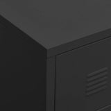 339618 Industrial TV Cabinet Black 105x35x42 cm Metal