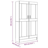 Book Cabinet Grey Sonoma 82.5x30.5x150 cm Engineered Wood 815613