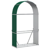 Log Holder Green 120x45x210 cm Galvanised Steel 364542