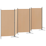 6-Panel Room Divider Beige 520 x 180 cm Fabric 42039230