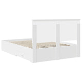 Bed Frame with Headboard White 150 x 200 cm Engineered Wood 3409633