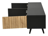 Mid-Century Modern LED TV Stand, Lowboard,TV Cabinet with LED Light, TV Unit, Modern Industrial N605P438636Z