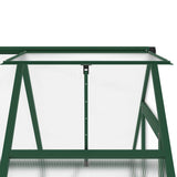 ZNTS Greenhouse with Base Frame Green 169x114x195 cm Aluminium 4005823