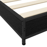 Bed Frame Black Oak 80 x 200 cm Engineered Wood 8009147