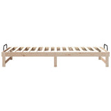 Bed Frame Brown 80 x 220 cm Solid Pine Wood 873166