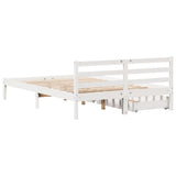 Bed Frame without Mattress White 120x190 cm Small Double Solid Wood Pine 3301529