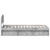 Bed Frame Concerte Grey 100 x 200 cm Solid Pine Wood 3412937