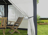 4M Hexagon Gazebo, Netting Party Tent, Patio Canopy Outdoor Event Shelter for Activities, Shade T3398P328502