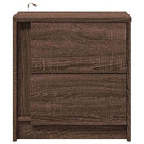 Bedside Cabinets with LED Lights 2 pcs Brown Oak Engineered Wood 852060