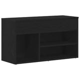Shoe Bench with Shelf Black Oak 80 x 30 x 45 cm Engineered Wood 862703