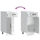 Kitchen Base Cabinet Kalmar High Gloss White Engineered Wood 853459