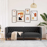 Sofa Black 194 x 74.5 x 70.5 cm PVC 42013015