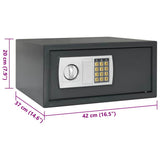 Digital Safe with Lock Dark grey 42 x 37 x 20 cm Steel 42011317