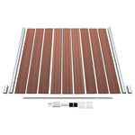 WPC Fence Set 3 Square + 1 Slanted 619x186 cm Brown 3053217