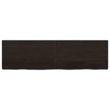 Wall Shelf Dark Brown 180x50x cm Treated Solid Wood Oak 363841