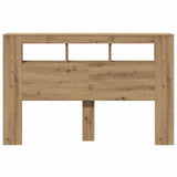 LED Headboard Artisan Oak 160x18.5x103.5 cm Engineered Wood 857689