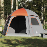 Family Tent Igloo 6-Person Grey and Orange Waterproof 4009571