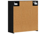 Bathroom Mirror Cabinet Black Oak 43 x 16 x 62.5 cm 889136