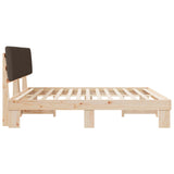 Bed Frame with Upholstered Headboard Taupe 200 x 200 cm 3398097