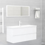 Sink Cabinet with Built-in Basin White Engineered Wood 3071657