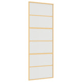 Sliding Door Gold 76x205 cm Frosted ESG Glass and Aluminium 155163