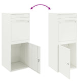 Parcel Drop Box with Storage White 41 x 38 x 103 cm Steel 874934