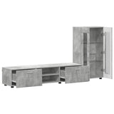 TV Cabinet Set FLORIN 3 pcs Concrete Grey Engineered Wood 3397937
