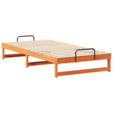 Bed Frame Brown 100 x 200 cm Solid Pine Wood 873144