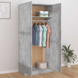 Wardrobe Concrete Grey 90x52x200 cm Engineered Wood 800634