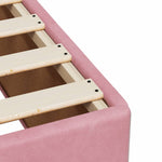 ZNTS Box Spring Bed with Mattress Pink 120x190 cm Small Double Velvet 3290875