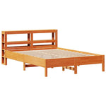 Bed Frame without Mattress Wax Brown 140x200 cm Solid Wood Pine 3306149
