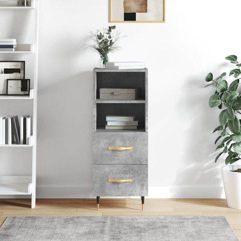ZNTS Sideboard Concrete Grey 34.5x34x90 cm Engineered Wood 828648