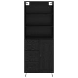 Highboard with Drawer 2 pcs Black Oak Engineered Wood 3416107