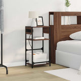 Bedside Cabinet Brown Oak 40 x 27 x 76 cm Engineered Wood 859574