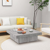 Coffee Table Grey Sonoma 90x90x28 cm Engineered Wood 826636