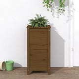 Garden Planter Honey Brown 40x40x78 cm Solid Wood Pine 825278