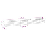 Raised Garden Bed Black 600 x 80 x 55 cm cold-rolled steel 8006451