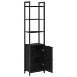 Book Cabinet Black Oak 40 x 24 x 161 cm Engineered Wood 883850