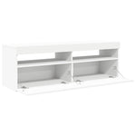 TV Cabinet with LED Lights White 120x35x40 cm 804373