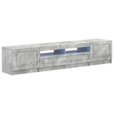 5 Piece LED TV Cabinet Concrete Grey Engineered Wood 3417003